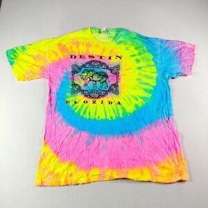 Destinations T Shirt Mens XL Twirl Tie Dye Graphic‎ Short Sleeve Y2K Elephant